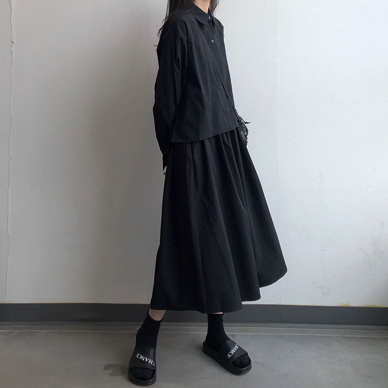 【別売り】ゆるい雰囲気ファッション不規則シャツ/ロングスカート